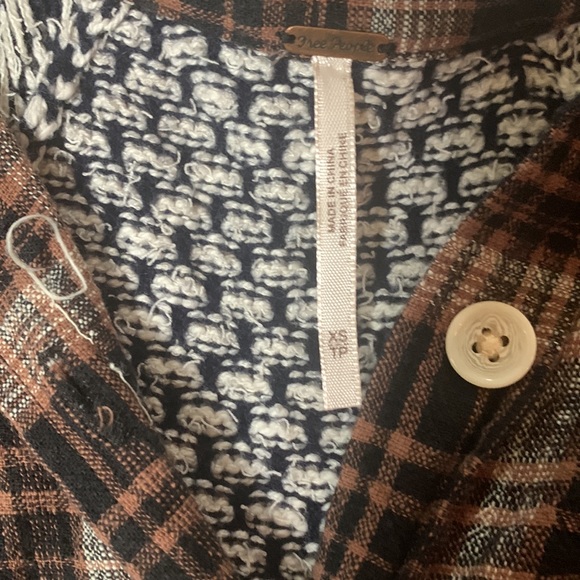 Free People Oversized Plaid Button Up Shirt - Picture 6 of 7